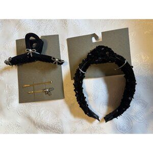 NORDSTROM 4 PC Hair Accessories Bundle Lot Headband Clip Pins Rhinestones NEW